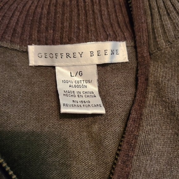 Geoffrey Beene Men's Classic Sleeveless full zip Vest, Size: Large Color: Green - Picture 7 of 13